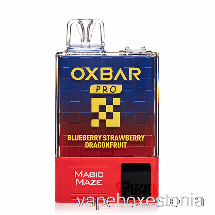 Vape Box Estonia Oxbar Magic Maze Pro 10000 ühekordne Mustikas Maasikas Dragonfruit
